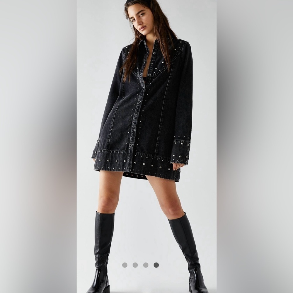 NWT Free People Bennett in black 
Mini Dress size XS